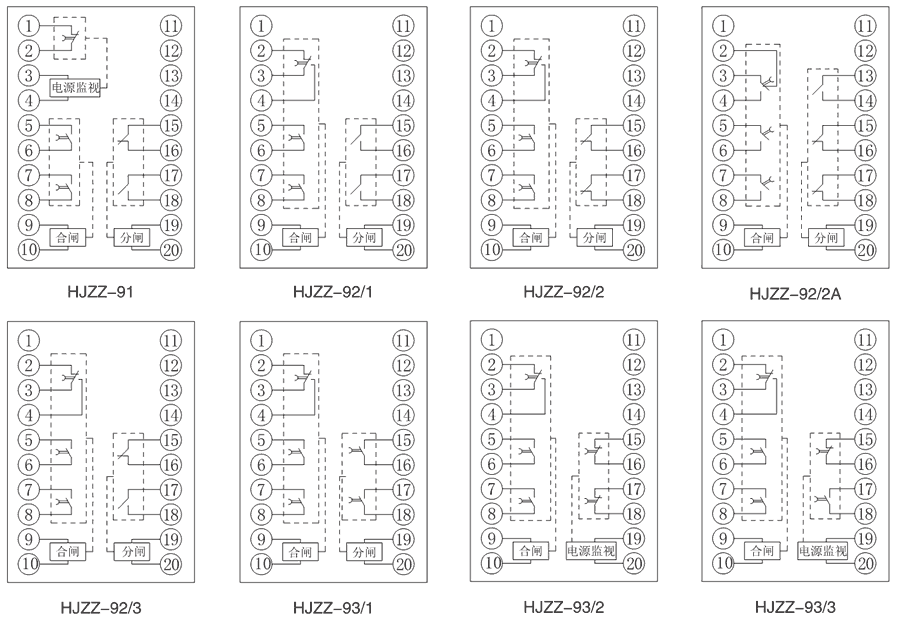 HJZZ-92/3内部接线图