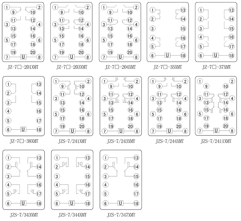 JZ-7J-201XMT内部接线图