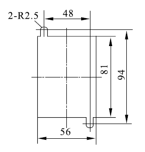 DZ-700/6400安装开孔尺寸图