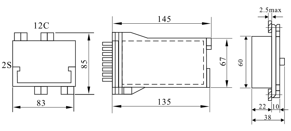 DZ-3E/44、DZ-3E/44J外形尺寸图