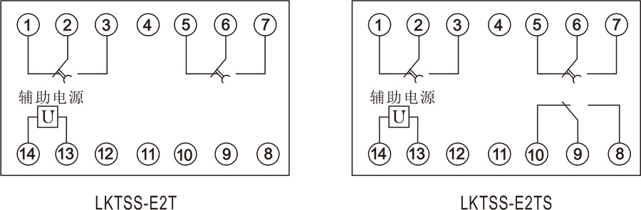 LKTSS-通电延时时间继电器接线图