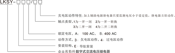 LKSY-E数字交流式电压继电器产品型号