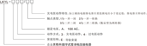 LKYL-E零序电压继电器产品型号